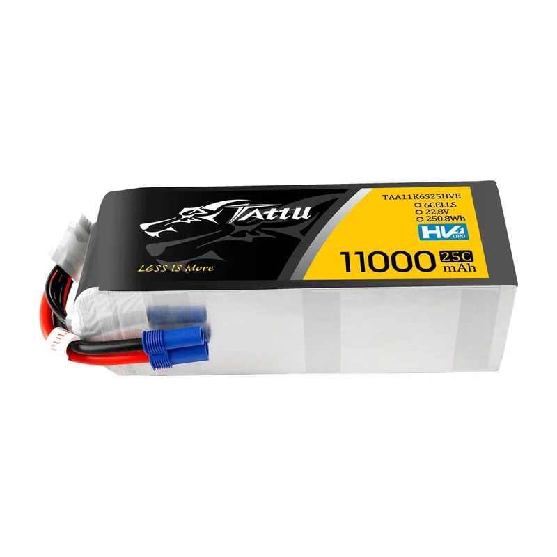 Батарея тяговая для БПЛА Tattu HV, 11000 мА·ч, 22,8 В, 6S1P, 25C, разъём EC5