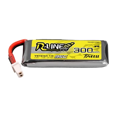 Аккумулятор для FPV Tattu Mini, 300 мА·ч, 3,8 В, 1S1P, 95C, разъём BT 2.0