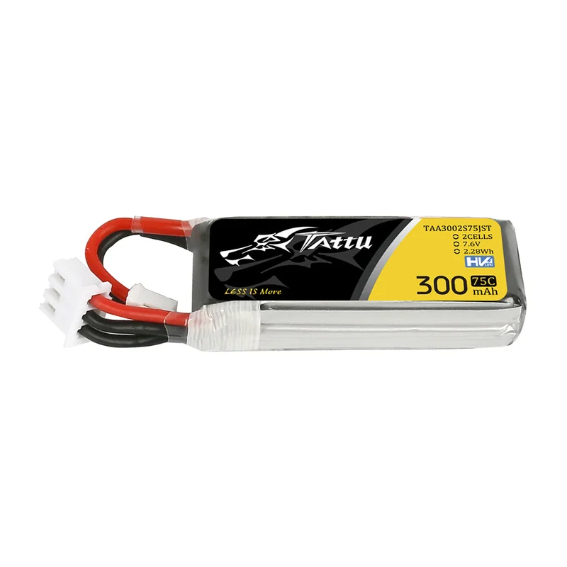 Аккумулятор для FPV Tattu Mini, 300 мА·ч, 7,6 В, 2S, 75C, разъём JST-PHR