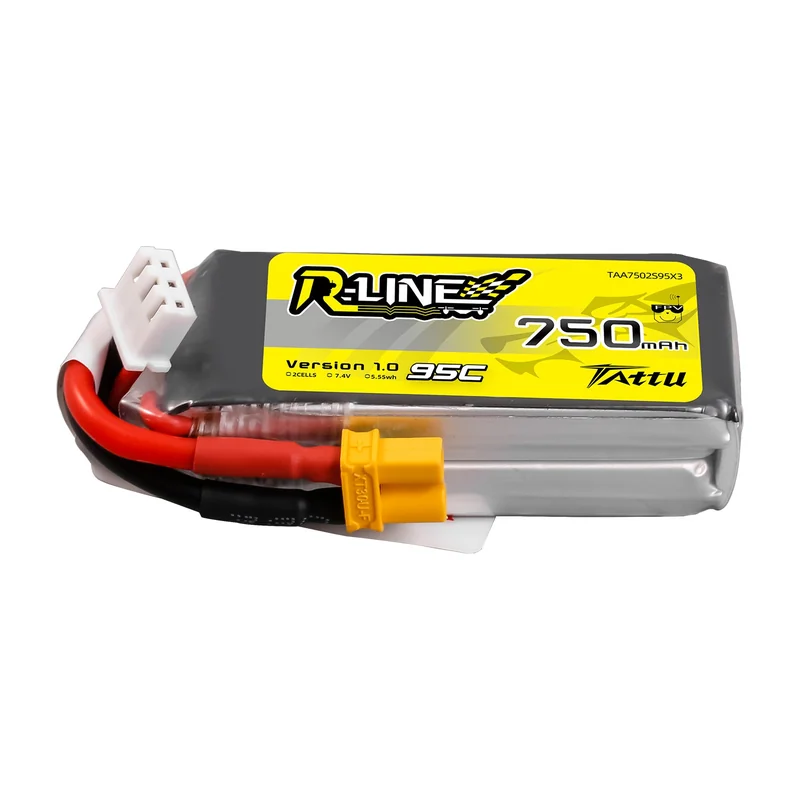 Аккумулятор для FPV Tattu Mini, 750 мА·ч, 7,4 В, 2S1P, 95C, разъём XT30U-F