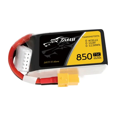 Аккумулятор для FPV Tattu Mini, 850 мА·ч, 14,8 В, 4S1P, 75C, разъём XT60