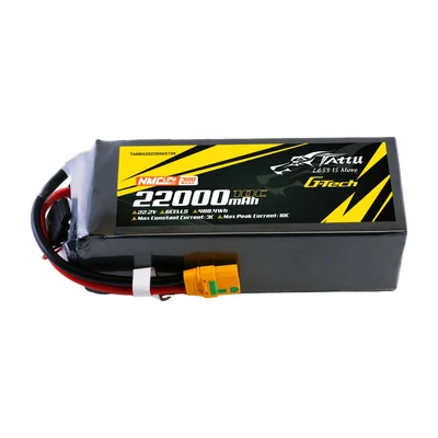 Тяговые аккумуляторы Tattu NMC 6S и 12S, 22 000–30 000 мА·ч, 5–10C