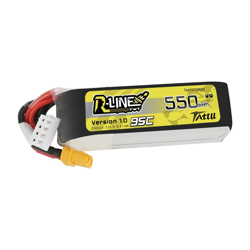 Аккумулятор для FPV Tattu R-Line, 550 мА·ч, 11,1 В, 3S, 95C