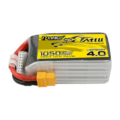 Аккумулятор для FPV Tattu R-Line V4, 1050 мА·ч, 22,2 В, 6S, 130C, разъём XT60