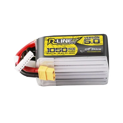 Аккумуляторы Tattu R-Line V5 4S, 6S и 8S, 1050–2000 мА·ч, 150C