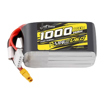 Аккумулятор для FPV Tattu R-Line V6, 1000 мА·ч, 14,8 В, 4S1P, 160C, разъём XT30