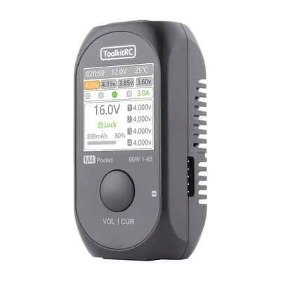 Зарядное устройство ToolkitRC M4 Pocket, 80 Вт, 5 А, 1–4S