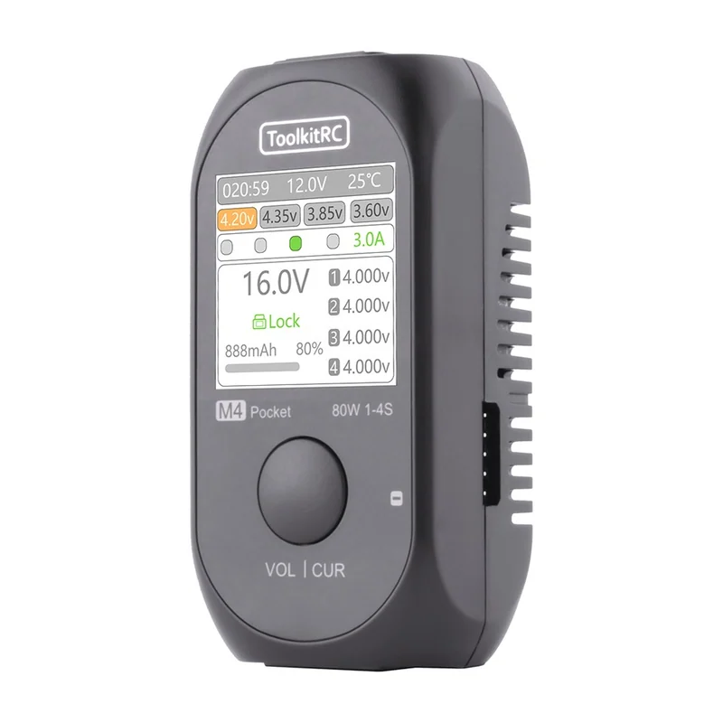 Зарядное устройство ToolkitRC M4 Pocket, 80 Вт, 5 А, 1–4S