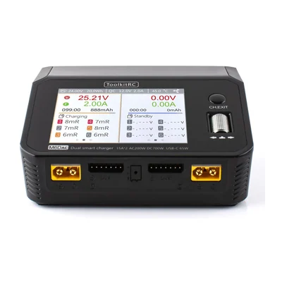 Зарядное устройство ToolkitRC M6DAC, 2×350 Вт, 15 А, 1–6S