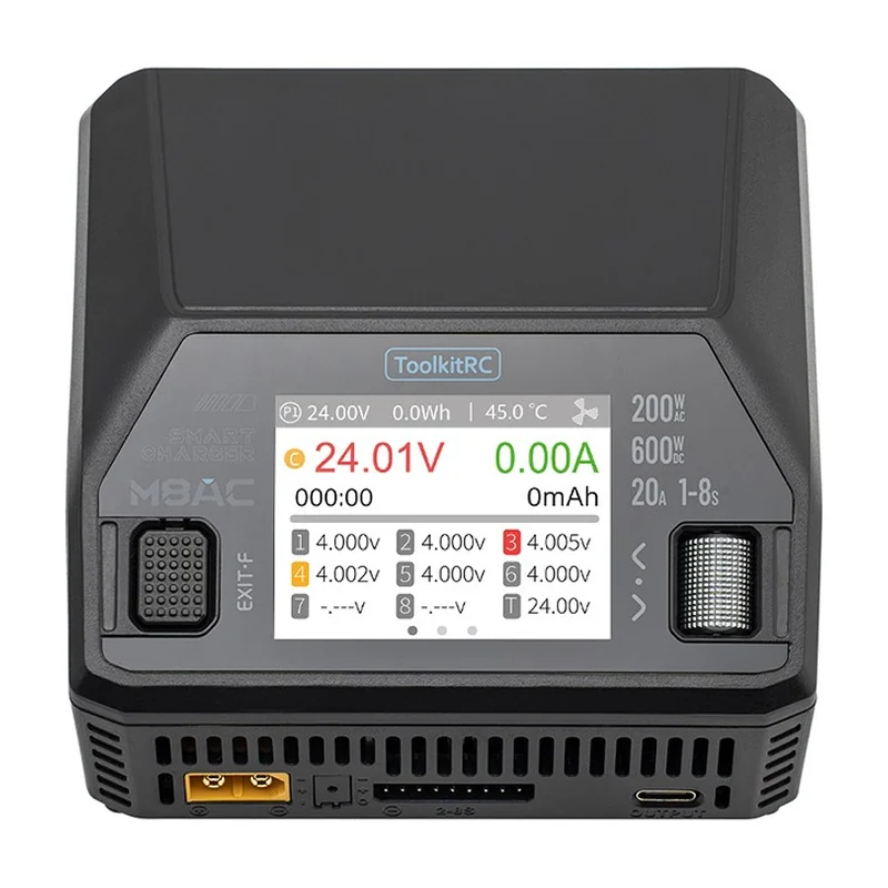 Зарядное устройство ToolkitRC M8AC, 600 Вт, 20 А, 1–8S