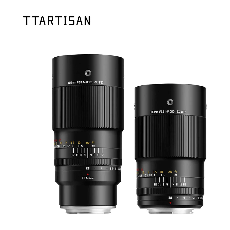 Объектив TTArtisan 100mm F2.8 2X Macro, ручная фокусировка, байонеты Sony E / Fuji X / Nikon Z / Canon RF / L-mount / Fuji GFX / Nikon F / Canon EF, 700–748 г