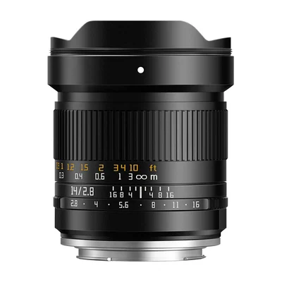 Объектив TTArtisan 14 мм F2,8 ASPH, полный кадр, угол обзора 114°, ручная фокусировка