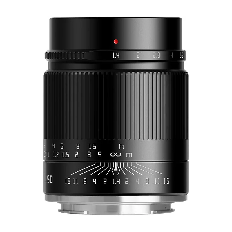 Объектив TTArtisan 50mm F1.4 ASPH, ручная фокусировка, схема 10 элементов в 8 группах