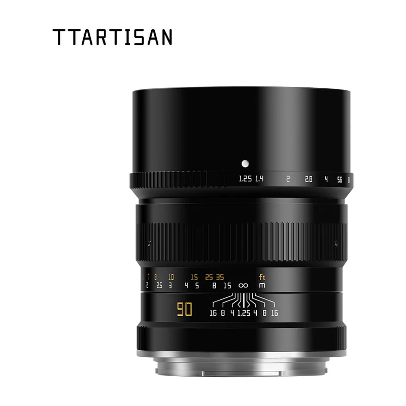 Объектив TTArtisan 90mm F1.25, полный кадр, ручная фокусировка, байонеты Sony E, Nikon Z, Canon RF, L, Fuji GFX, Hasselblad X1D, около 1031–1055 г