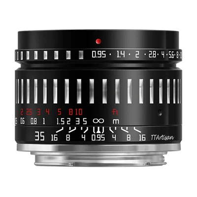 Объектив TTArtisan APS-C 35 мм F0,95, сверхсветосильный, 10 лепестков диафрагмы