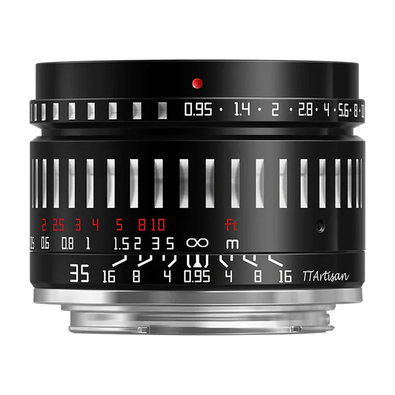 Объектив TTArtisan APS-C 35mm F0.95, сверхсветосильный, 10 лепестков диафрагмы, ручная фокусировка