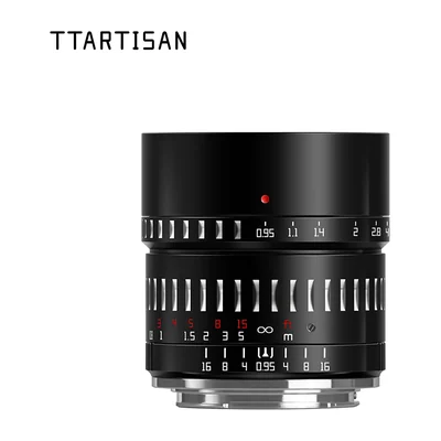 Объектив TTArtisan APS-C 50mm F0.95, портретный, отделка «зебра», ручная фокусировка