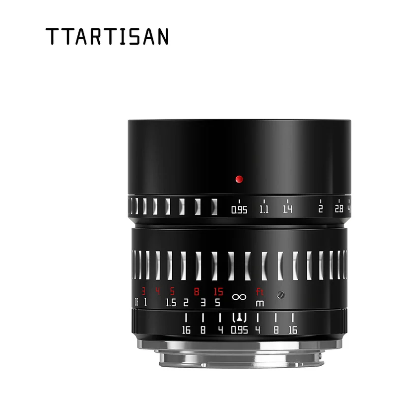Объектив TTArtisan APS-C 50mm F0.95, портретный, отделка «зебра», ручная фокусировка