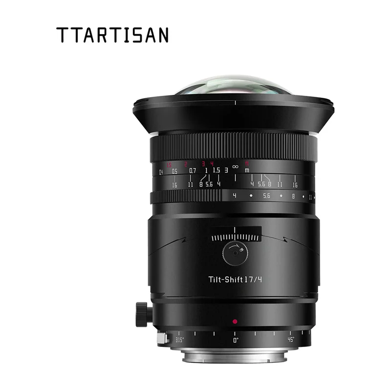 Объектив TTArtisan Tilt-Shift 17mm F4 ASPH., полный кадр, наклон ±8°, сдвиг ±8 мм, поворот 360°