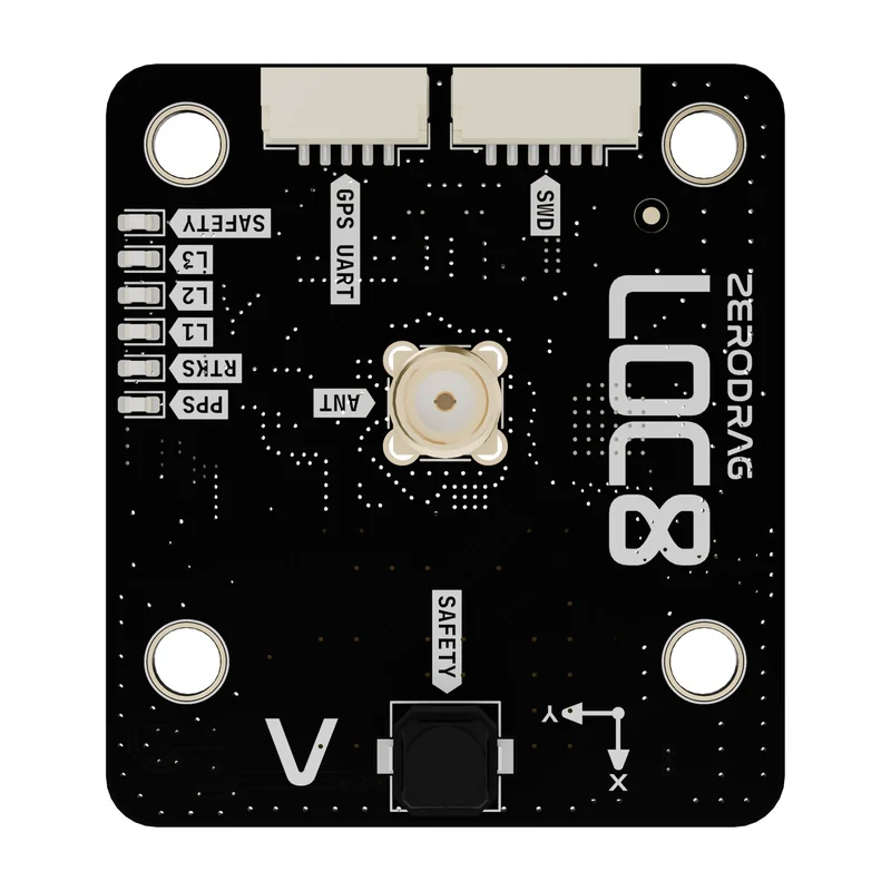 GNSS-модуль Zerodrag LOC8 RTK на u-blox F9P, DroneCAN, спиральная антенна